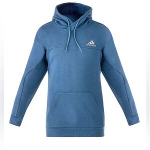Men’s Adidas Regular Fit Fleece Hoodie Pull Over Style Size Large In Steel Iron